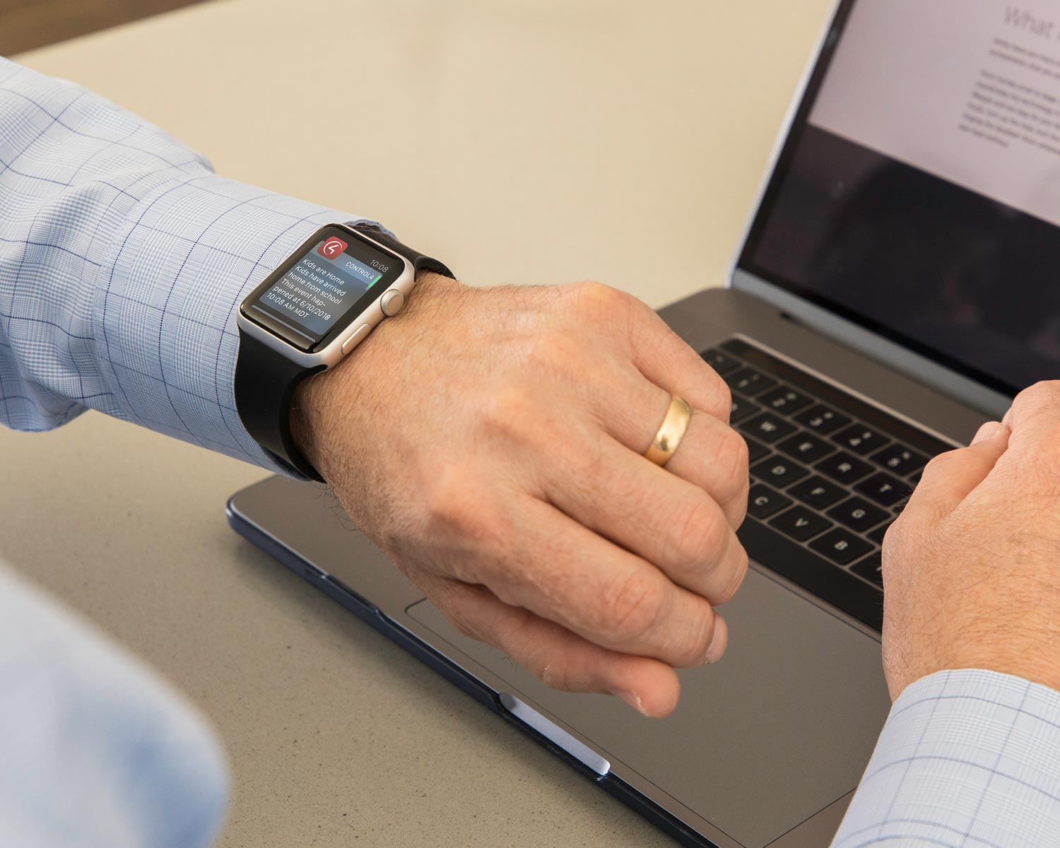 Handing holding phone with Control4 security interface